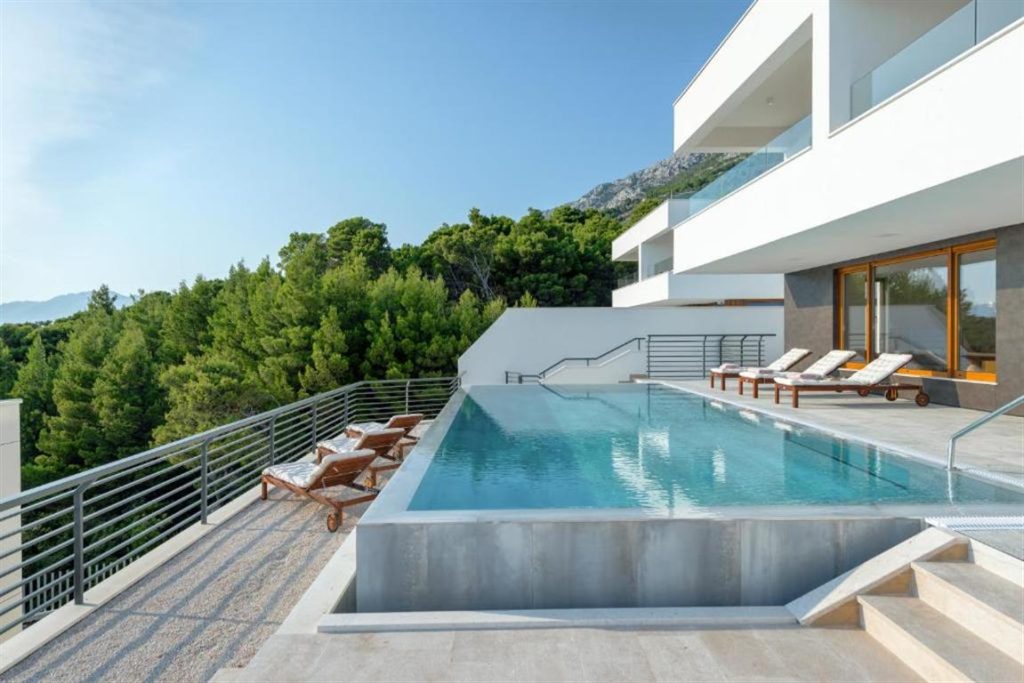 Makarska Riviera modern, luxury villa with pool and amazing sea view